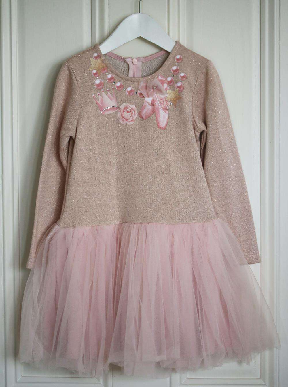 BALLOON CHIC KIDS GIRLS JERSEY AND TULLE DRESS 5 YEARS - Image 2