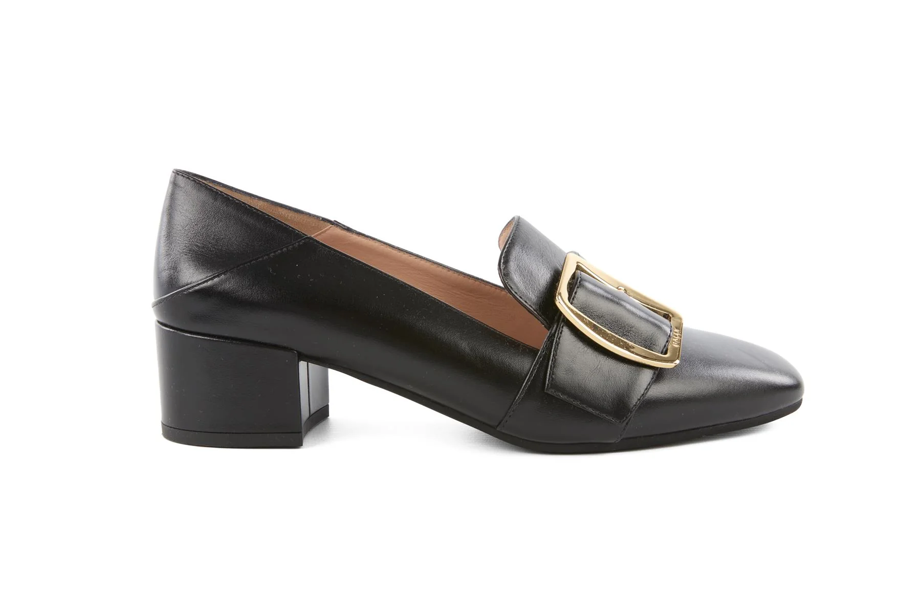 BALLY BLACK LEATHER LOAFERS EU 39 UK 6 US 9 - Image 2