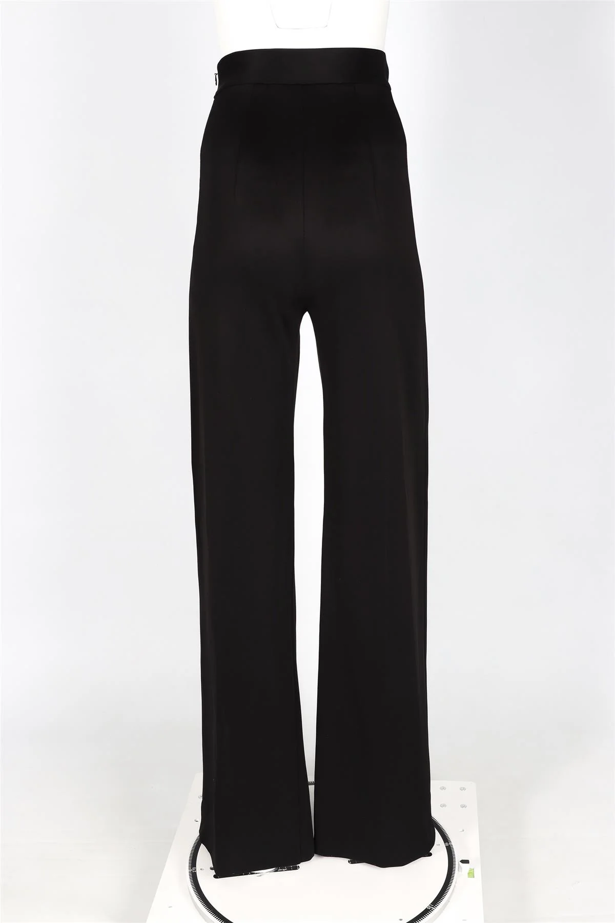 BALMAIN BLACK JERSEY WIDE LEG PANTS FR 36 UK 10 - Image 4