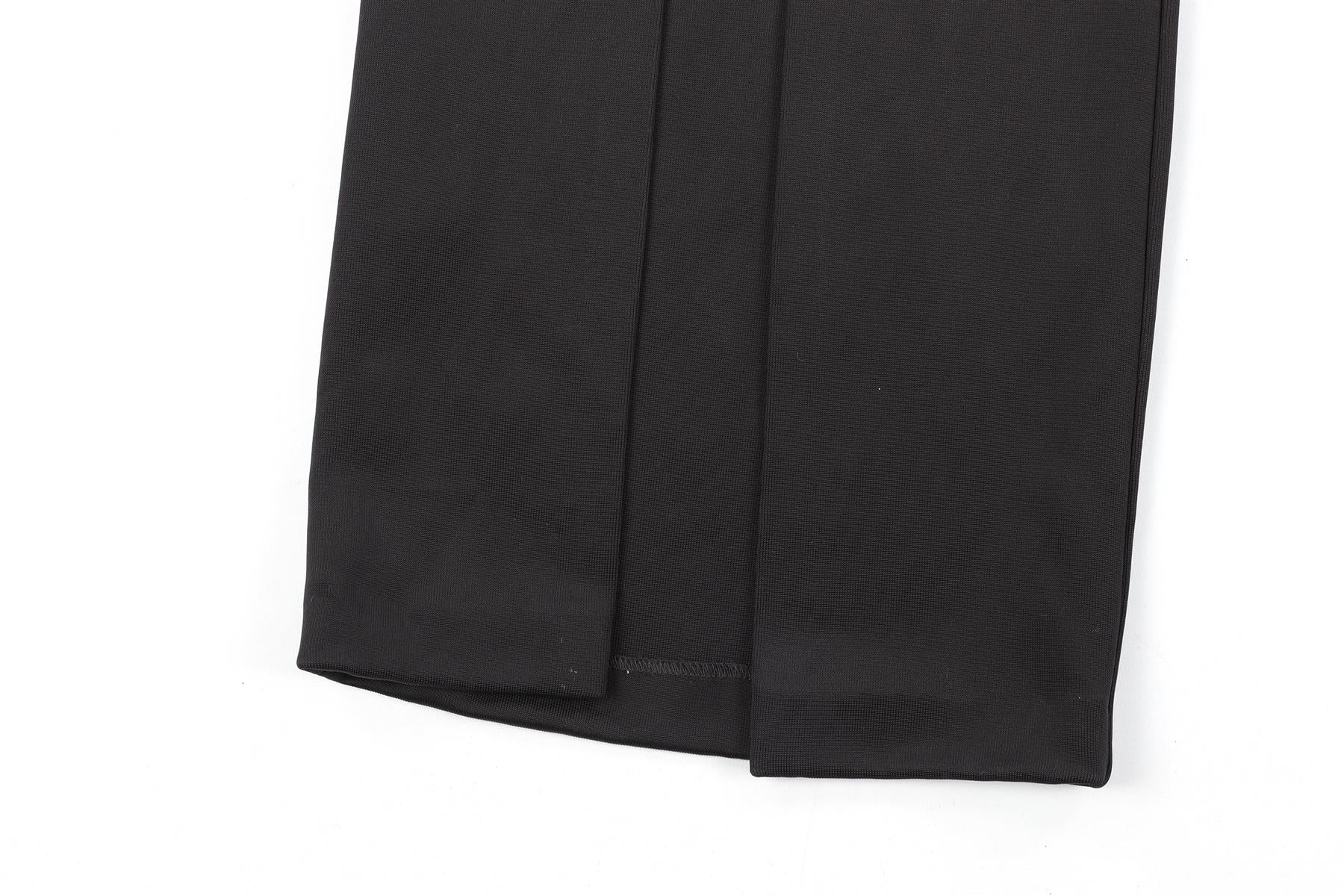 BALMAIN BLACK JERSEY WIDE LEG PANTS FR 36 UK 8 - Image 3