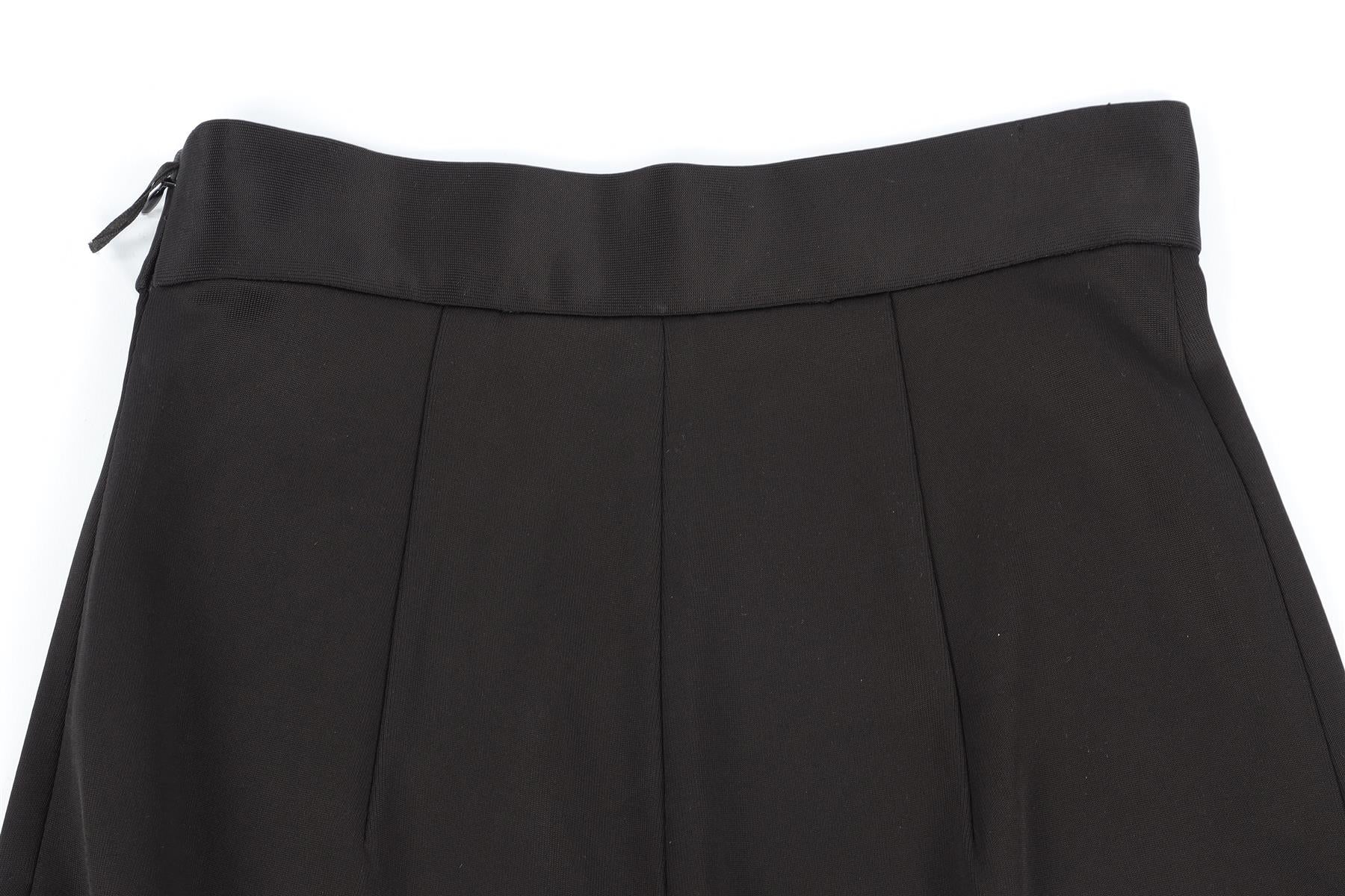 BALMAIN BLACK JERSEY WIDE LEG PANTS FR 36 UK 8 - Image 5