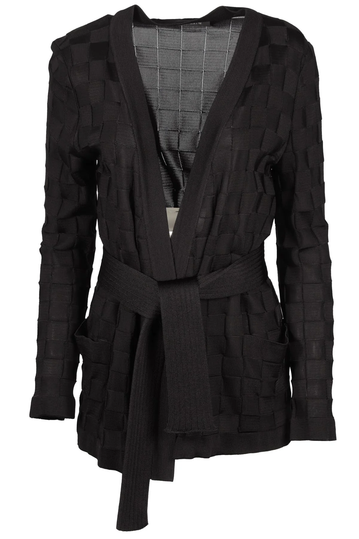 BALMAIN BLACK KNIT CARDIGAN FR 40 UK 12