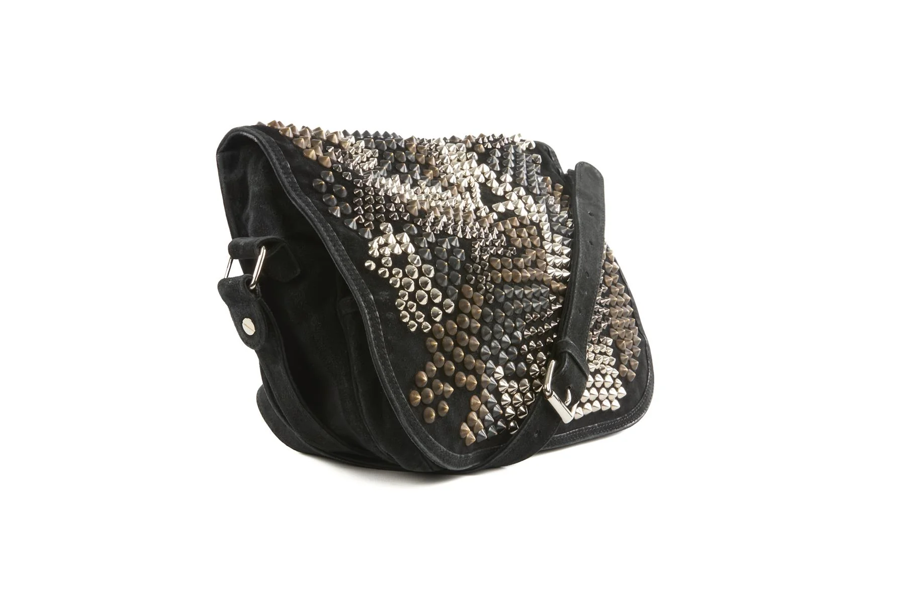 BALMAIN BLACK SUEDE SHOULDER BAG - Image 4
