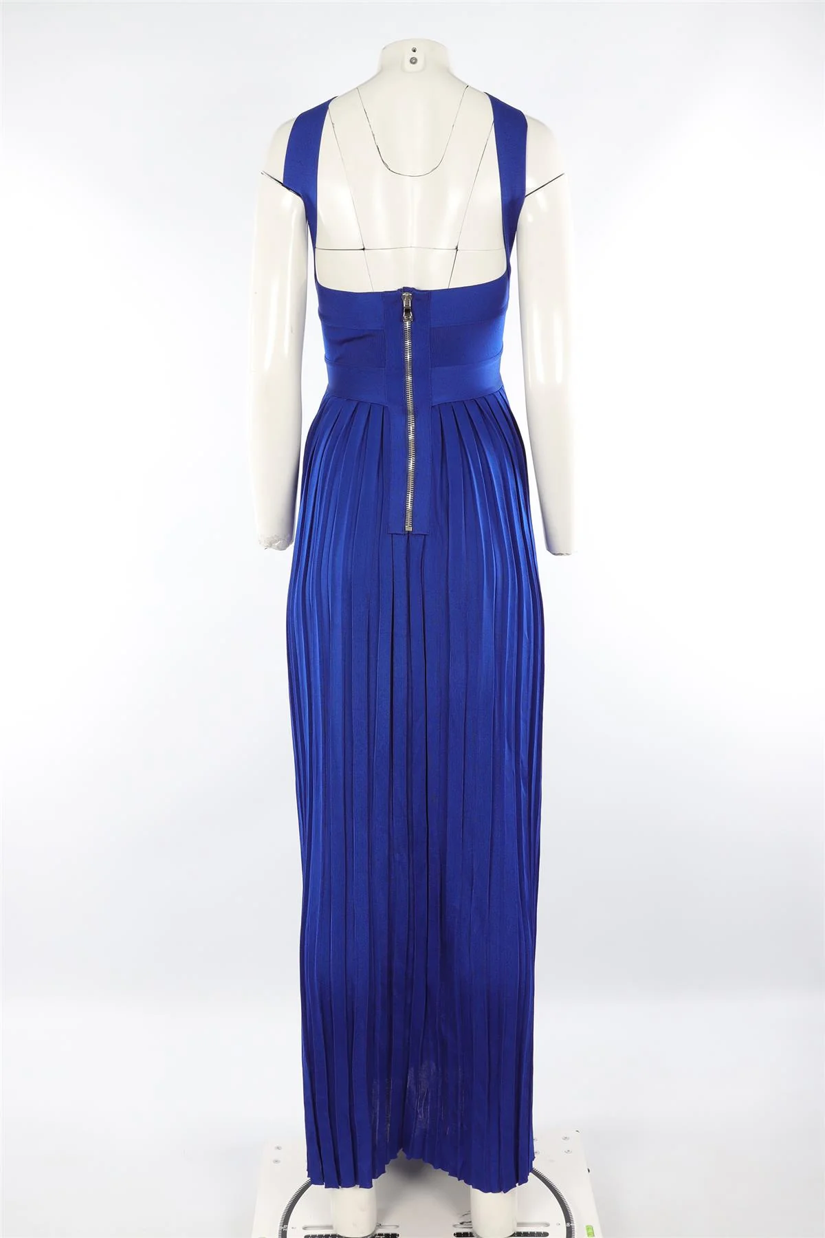BALMAIN BLUE KNIT MAXI DRESS FR 36 UK 8 - Image 4