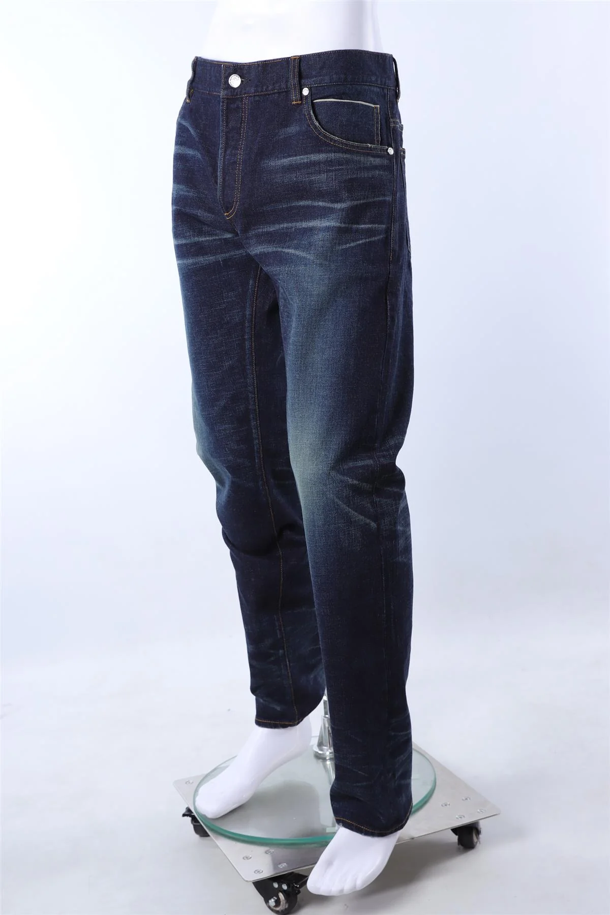 BALMAIN BLUE MEN'S TAPERED JEANS UK/US W36 - Image 3