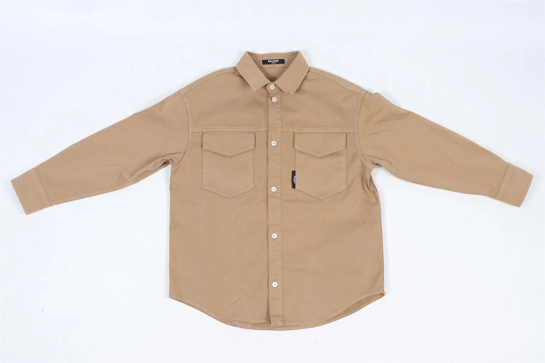 BALMAIN BROWN KIDS BOYS COTTON SHIRT 8 YEARS - Image 2