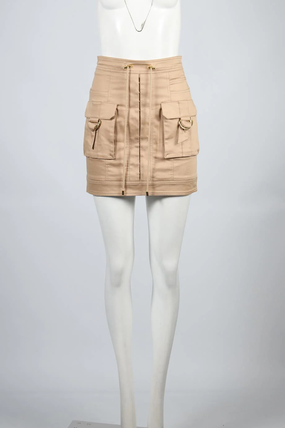 BALMAIN COTTON BLEND MINI SKIRT FR 38 UK 10 - Image 2