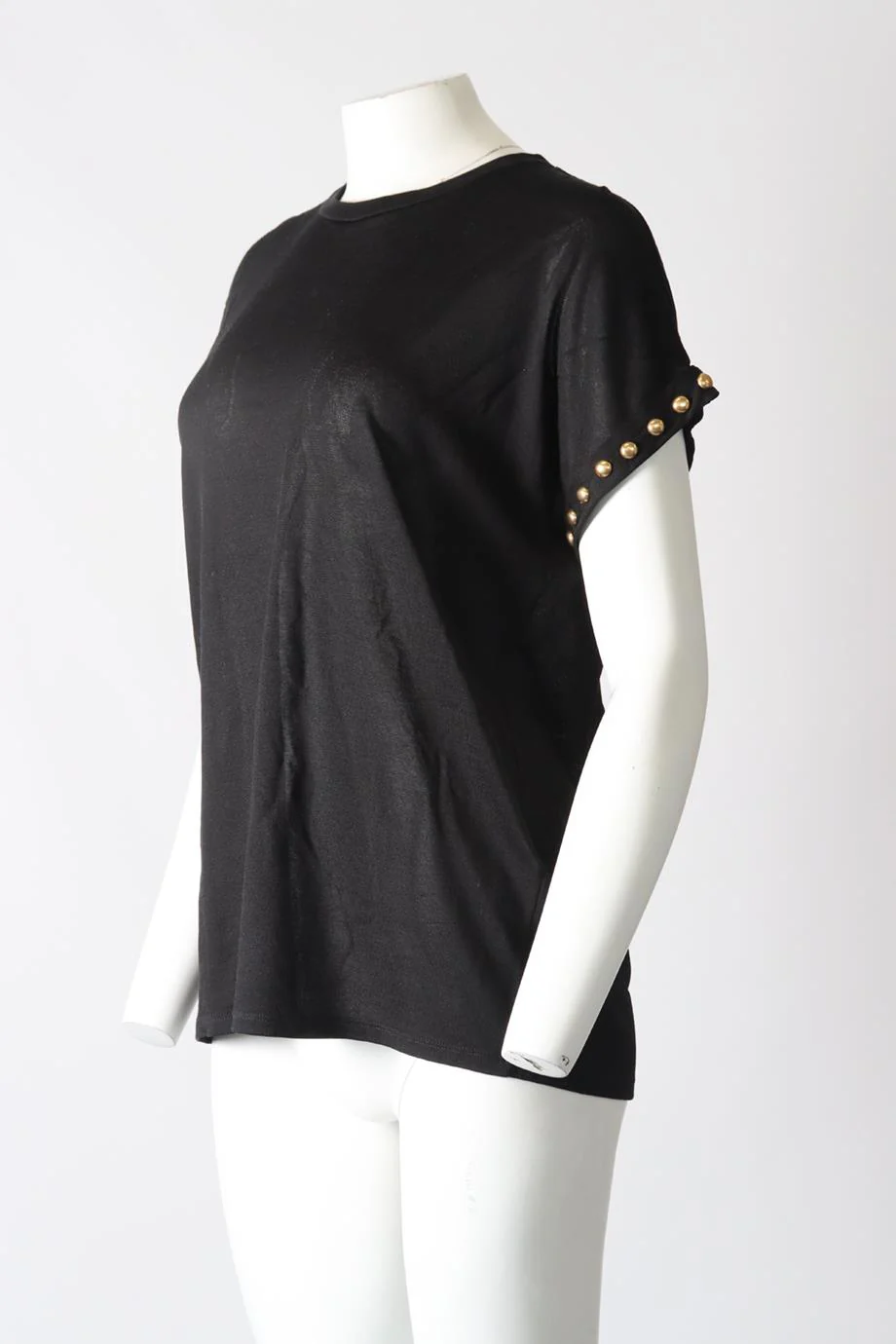 BALMAIN COTTON JERSEY TOP FR 38 UK 10 - Image 3