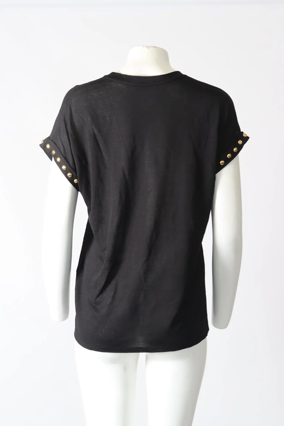 BALMAIN COTTON JERSEY TOP FR 38 UK 10 - Image 4