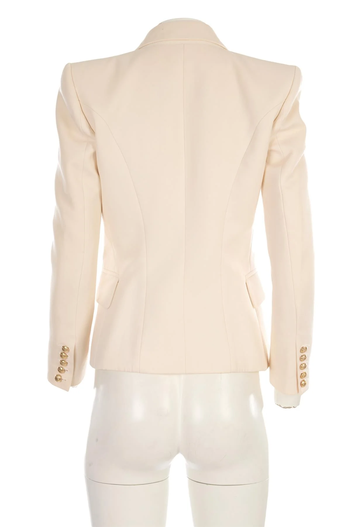 BALMAIN CREAM WOOL BLAZER FR 38 UK 10 - Image 4