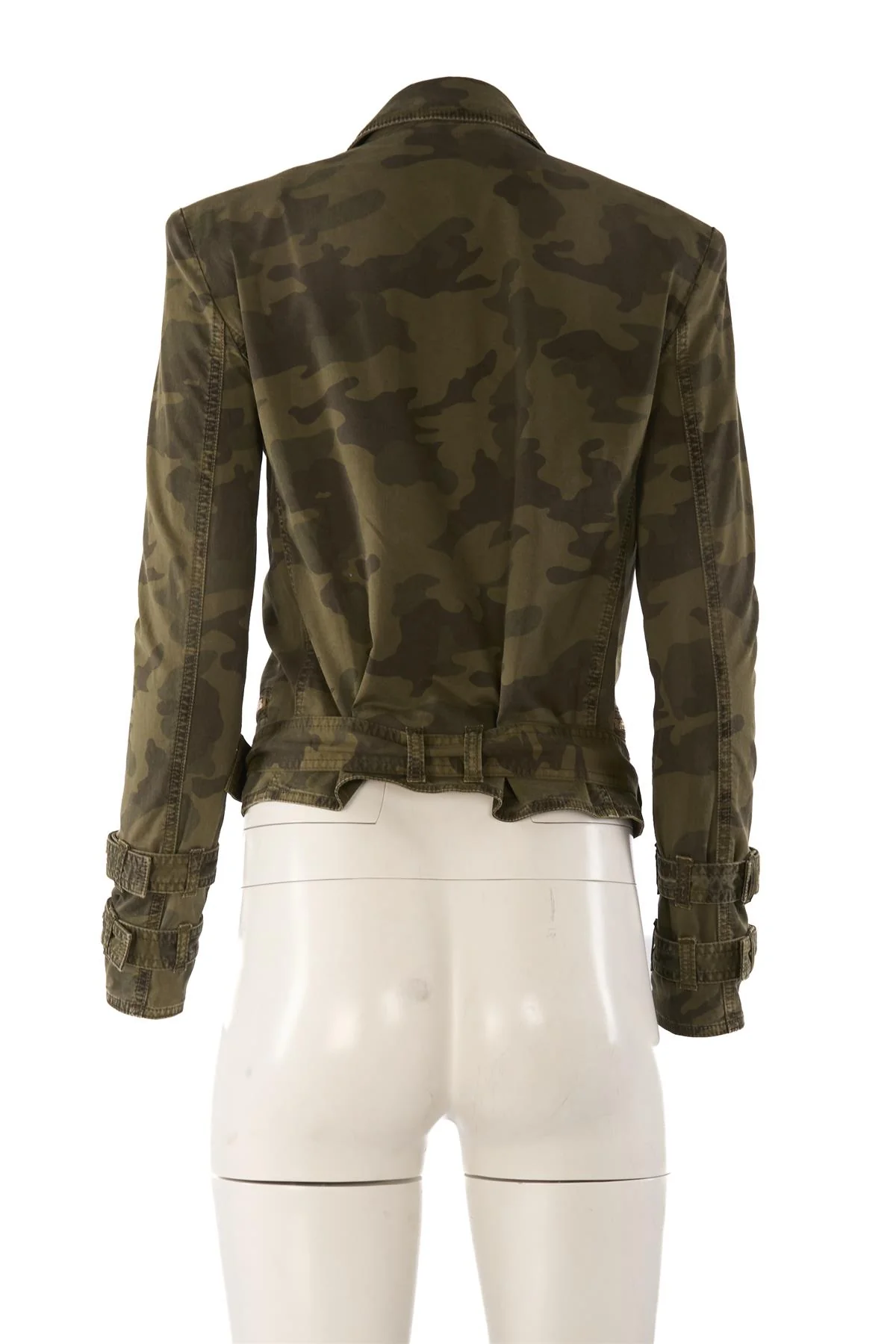 BALMAIN GREEN COTTON JACKET FR 36 UK 8 - Image 4