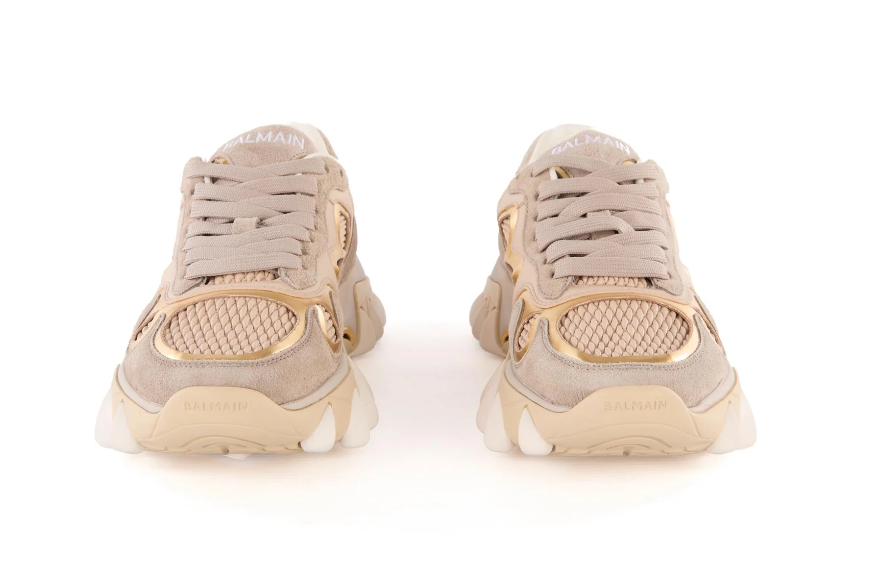 BALMAIN GREY B-EAST SUEDE SNEAKERS EU 38 UK 5 US 8 - Image 3