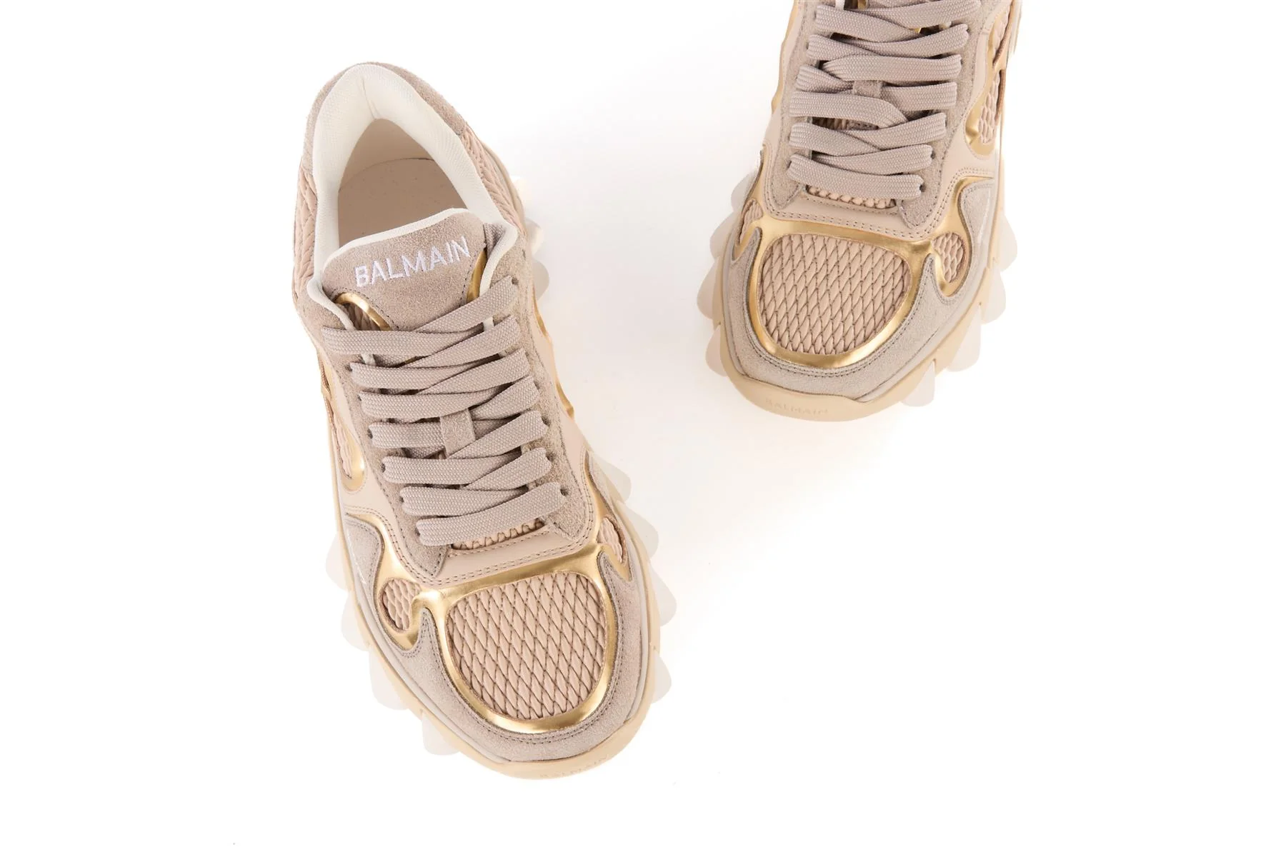 BALMAIN GREY B-EAST SUEDE SNEAKERS EU 38 UK 5 US 8 - Image 4