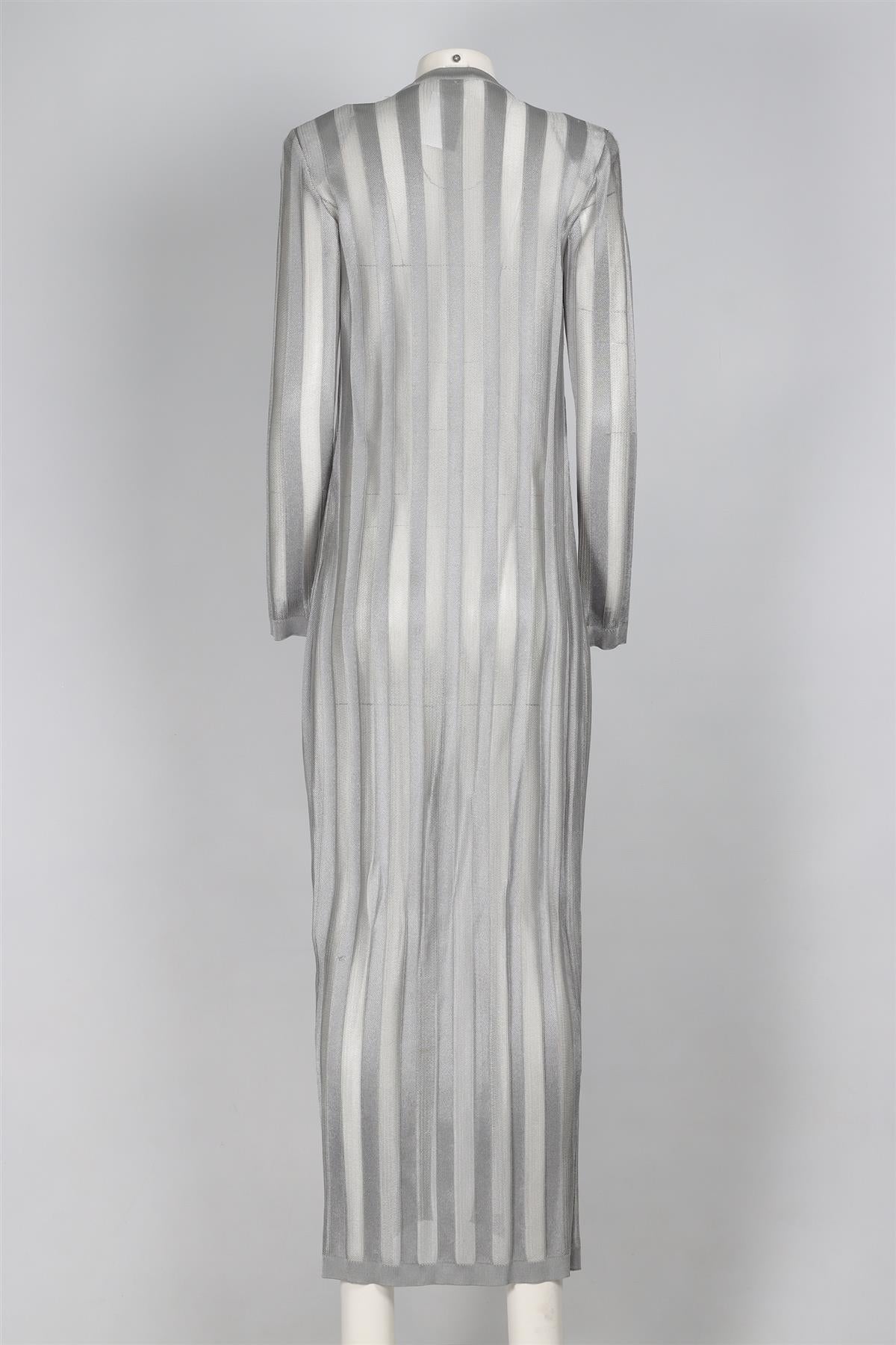 BALMAIN GREY KNIT CARDIGAN FR 38 UK 10 - Image 4
