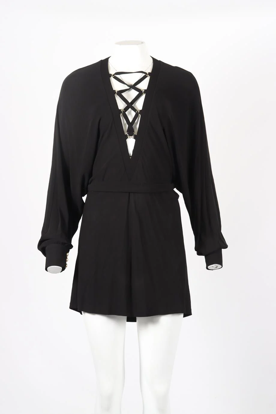 BALMAIN JERSEY MINI DRESS FR 36 UK 8 - Image 2