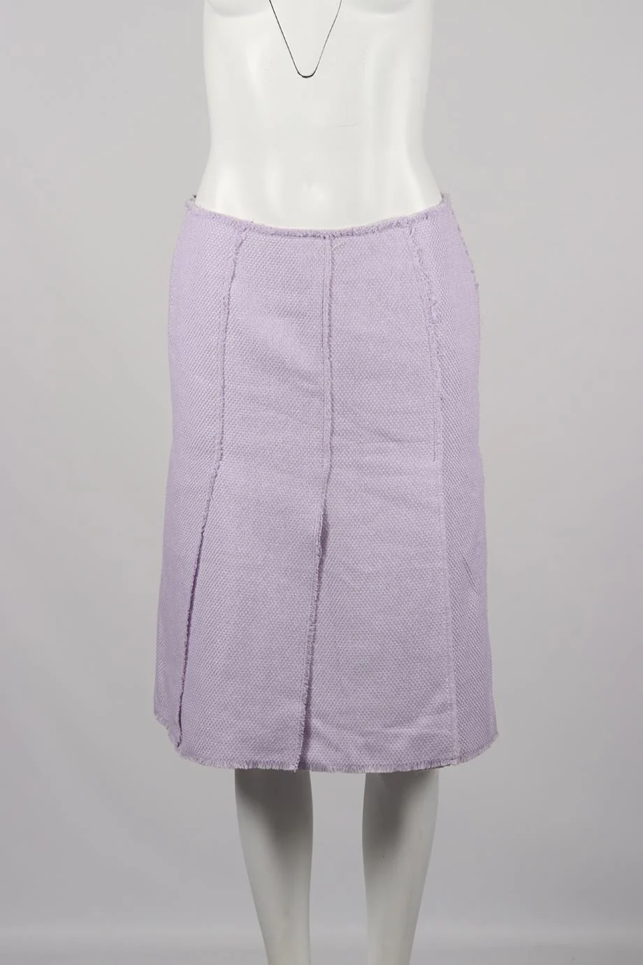 BALMAIN METALLIC COTTON BLEND TWEED SKIRT FR 42 UK 14 - Image 2