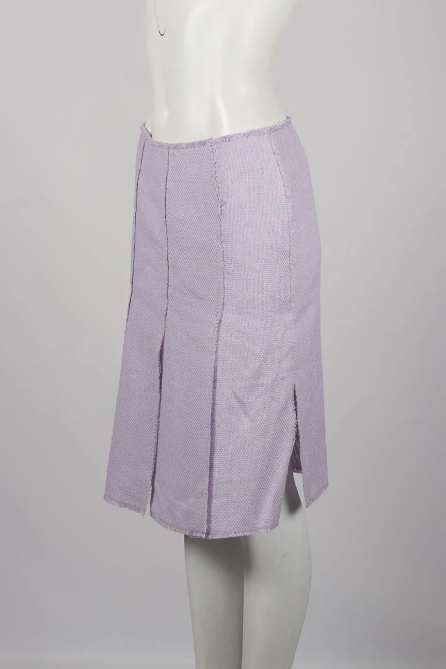 BALMAIN METALLIC COTTON BLEND TWEED SKIRT FR 42 UK 14 - Image 3
