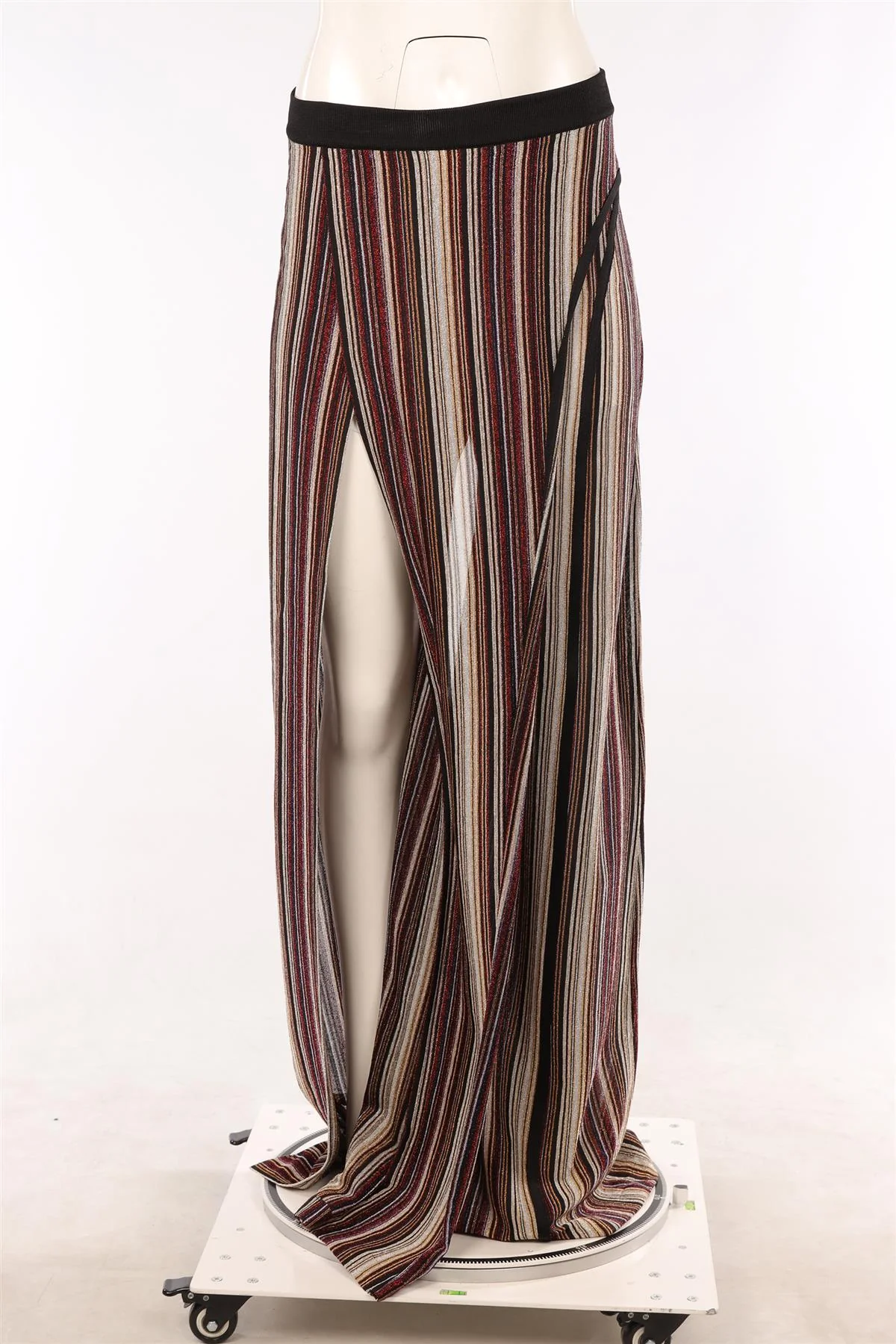 BALMAIN MULTI KNIT WIDE LEG PANTS FR 38 UK 10 - Image 2