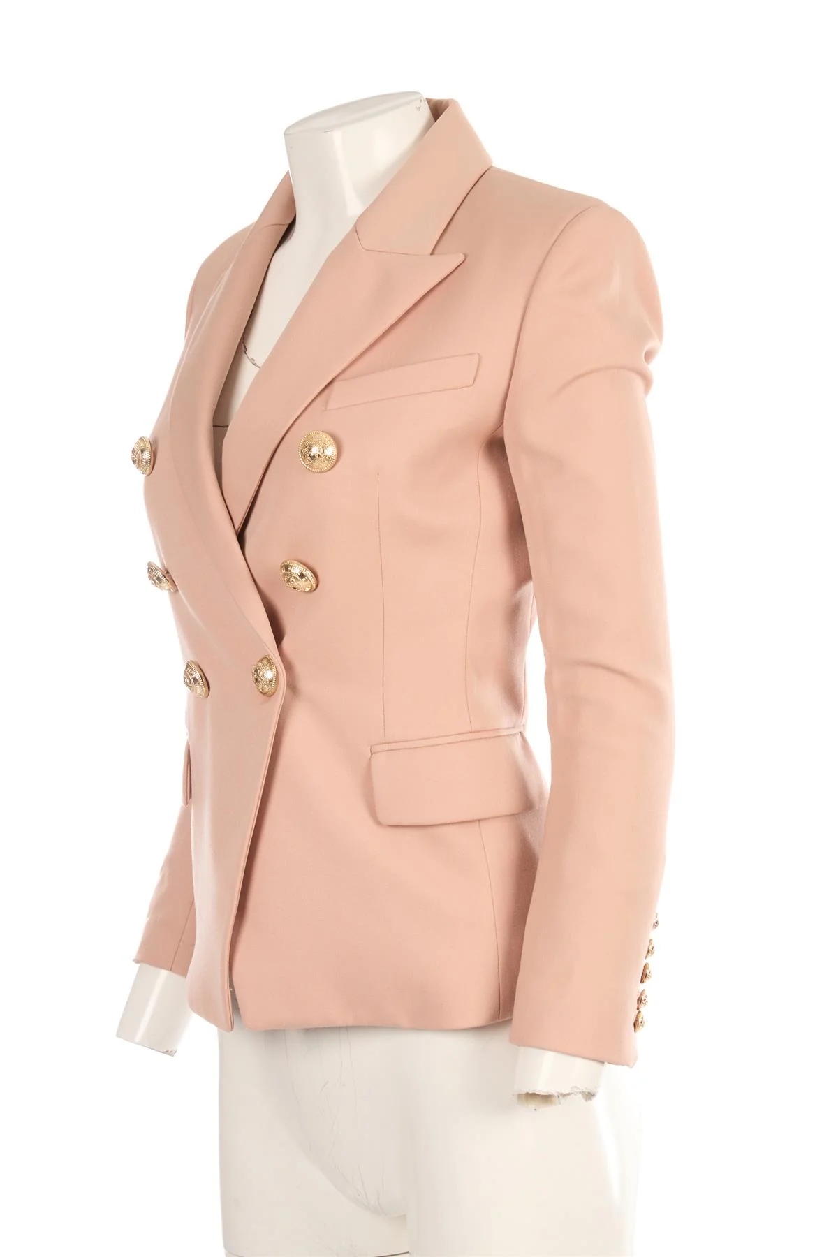 BALMAIN NUDE WOOL BLAZER FR 36 UK 8 - Image 3