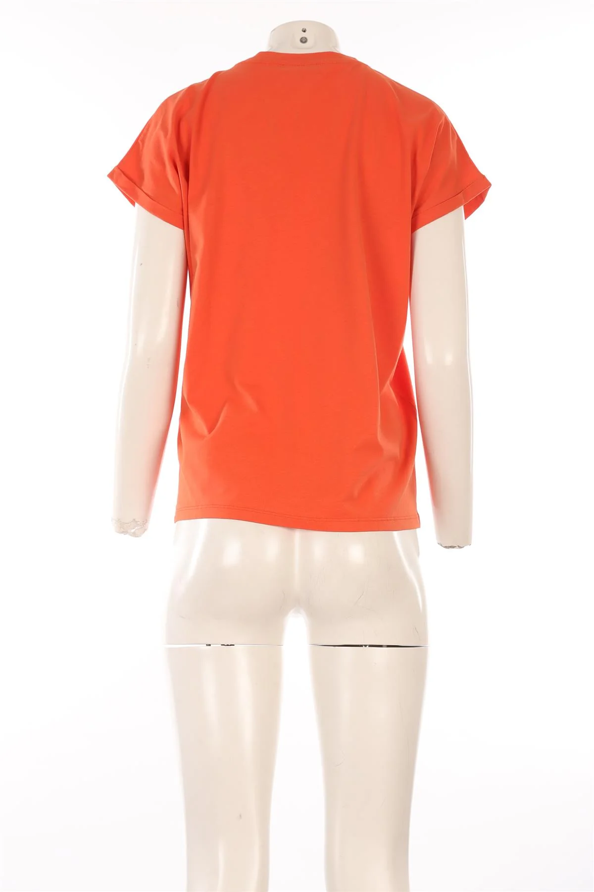 BALMAIN ORANGE COTTON T-SHIRT SMALL - Image 4