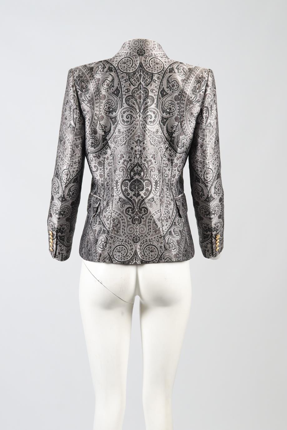 BALMAIN SATIN BLAZER FR 40 UK 12 - Image 4