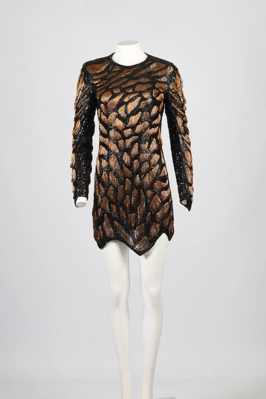 BALMAIN SEQUIN MINI DRESS FR 38 UK 10 - Image 2