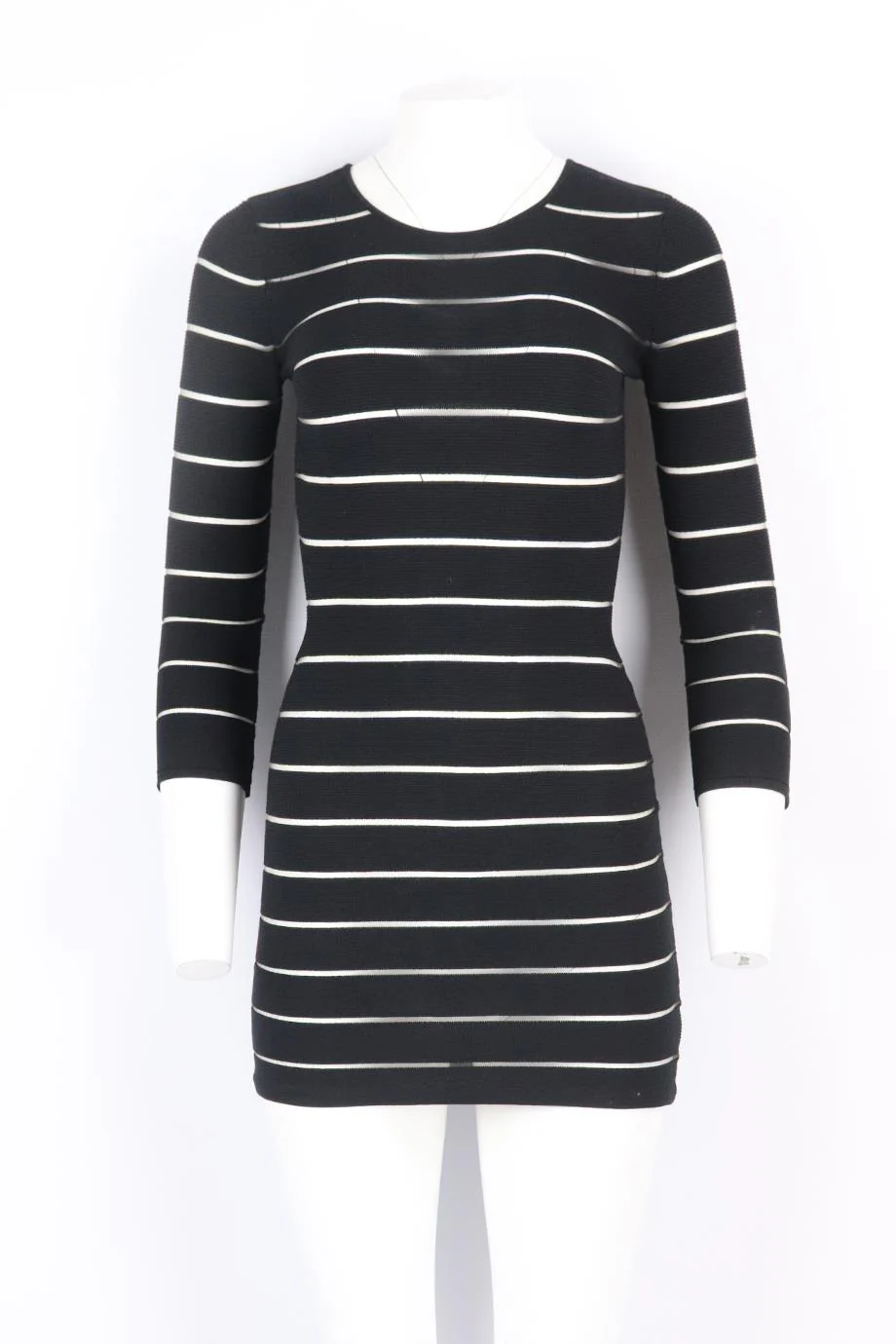 BALMAIN STRETCH KNIT MINI DRESS FR 36 UK 8 - Image 2