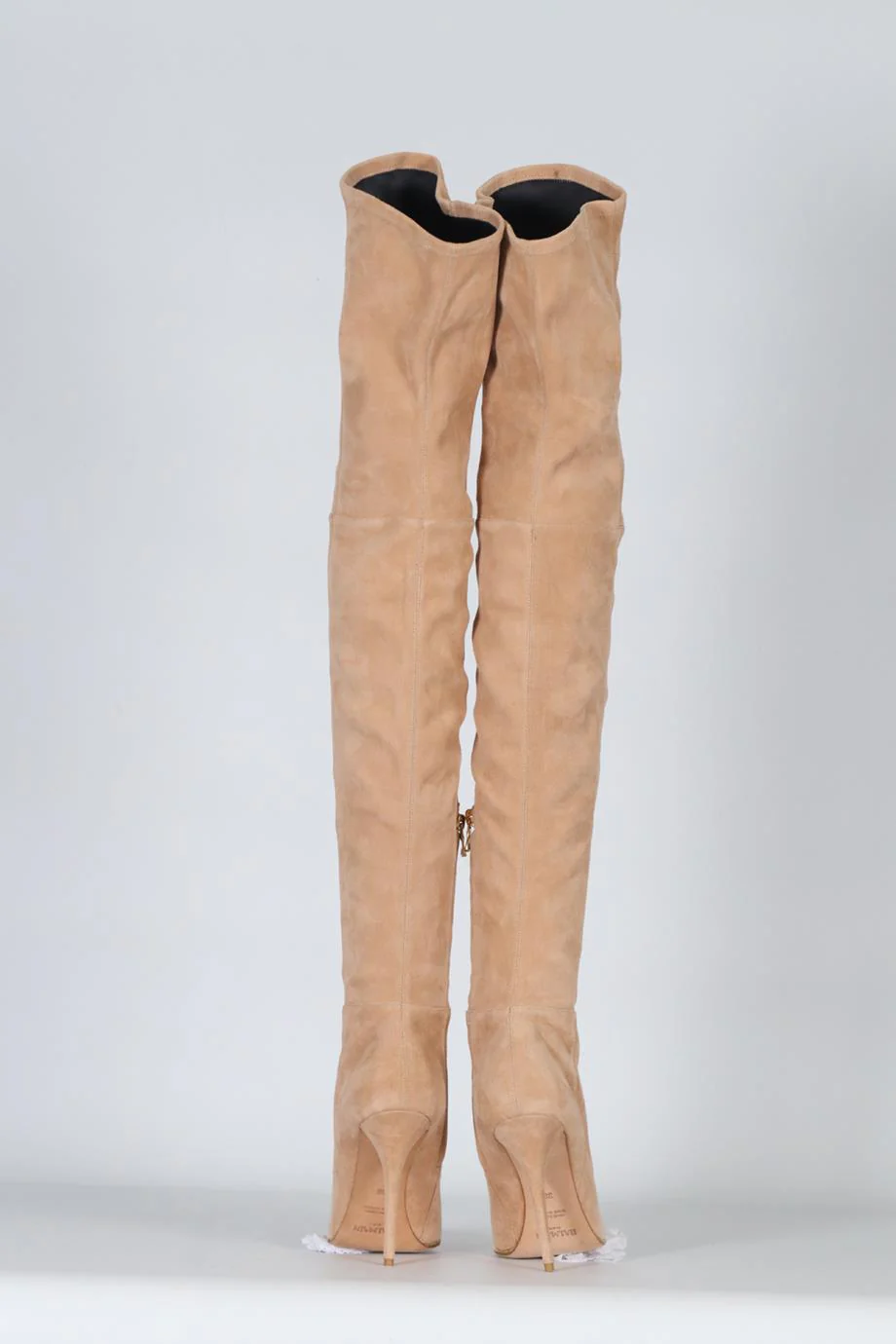 BALMAIN SUEDE OVER THE KNEE BOOTS EU 38 UK 5 US 8 - Image 4