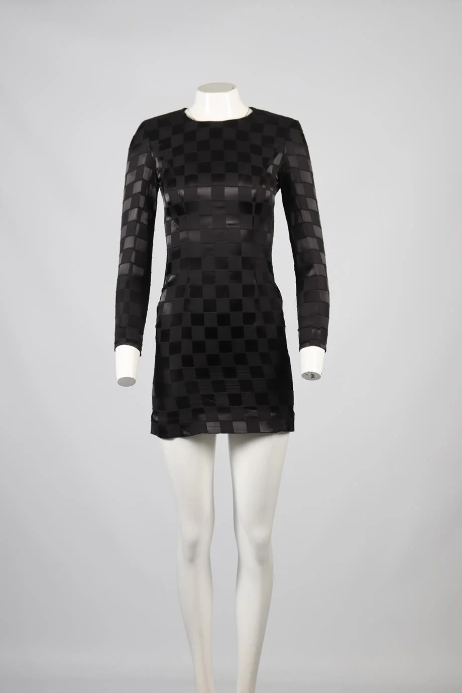 BALMAIN WOOL BLEND MINI DRESS FR 36 UK 8 - Image 2