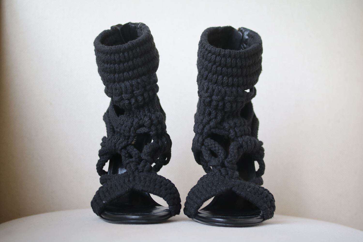 BALMAIN WOVEN ROPE SANDALS EU 38 UK 5 US 8 - Image 4