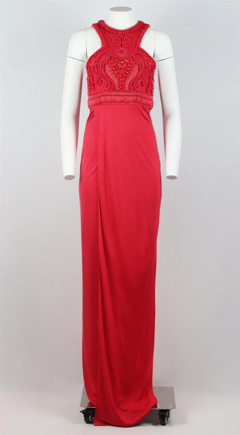 BALMAIN WRAP EFFECT EMBELLISHED JERSEY GOWN FR 40 UK 12 - Image 2