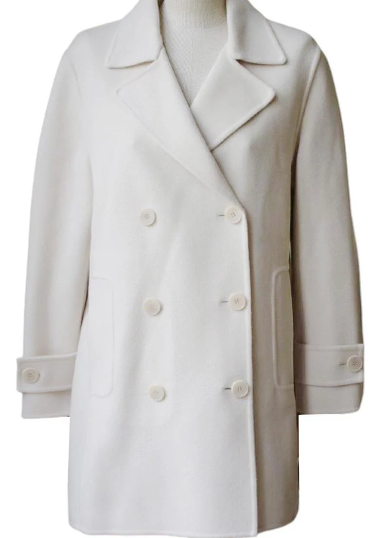 BARBARA BUI DOUBLE-BREASTED OVERSIZED WOOL OVERCOAT UK 8