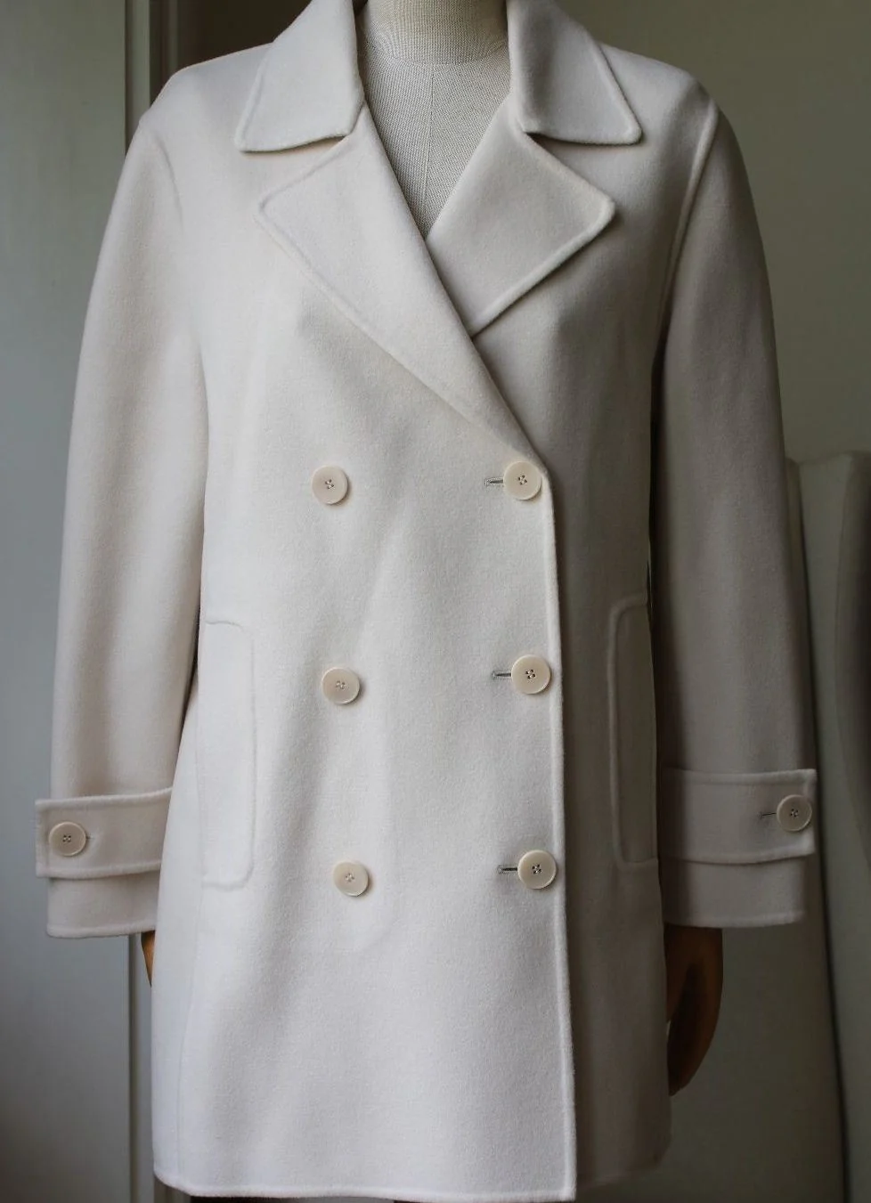 BARBARA BUI DOUBLE-BREASTED OVERSIZED WOOL OVERCOAT UK 8 - Image 2