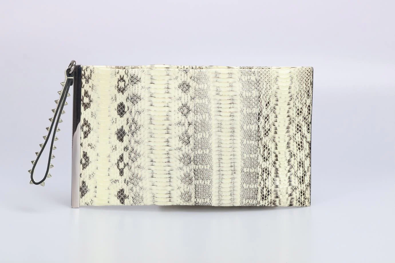 BARBARA BUI PYTHON AND LEATHER CLUTCH - Image 2