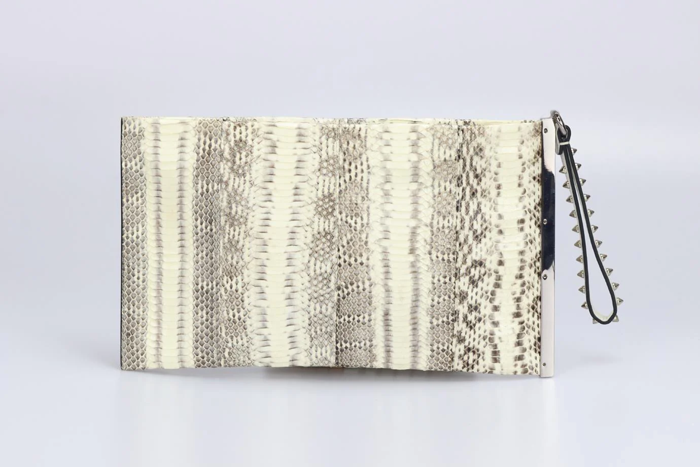 BARBARA BUI PYTHON AND LEATHER CLUTCH - Image 3