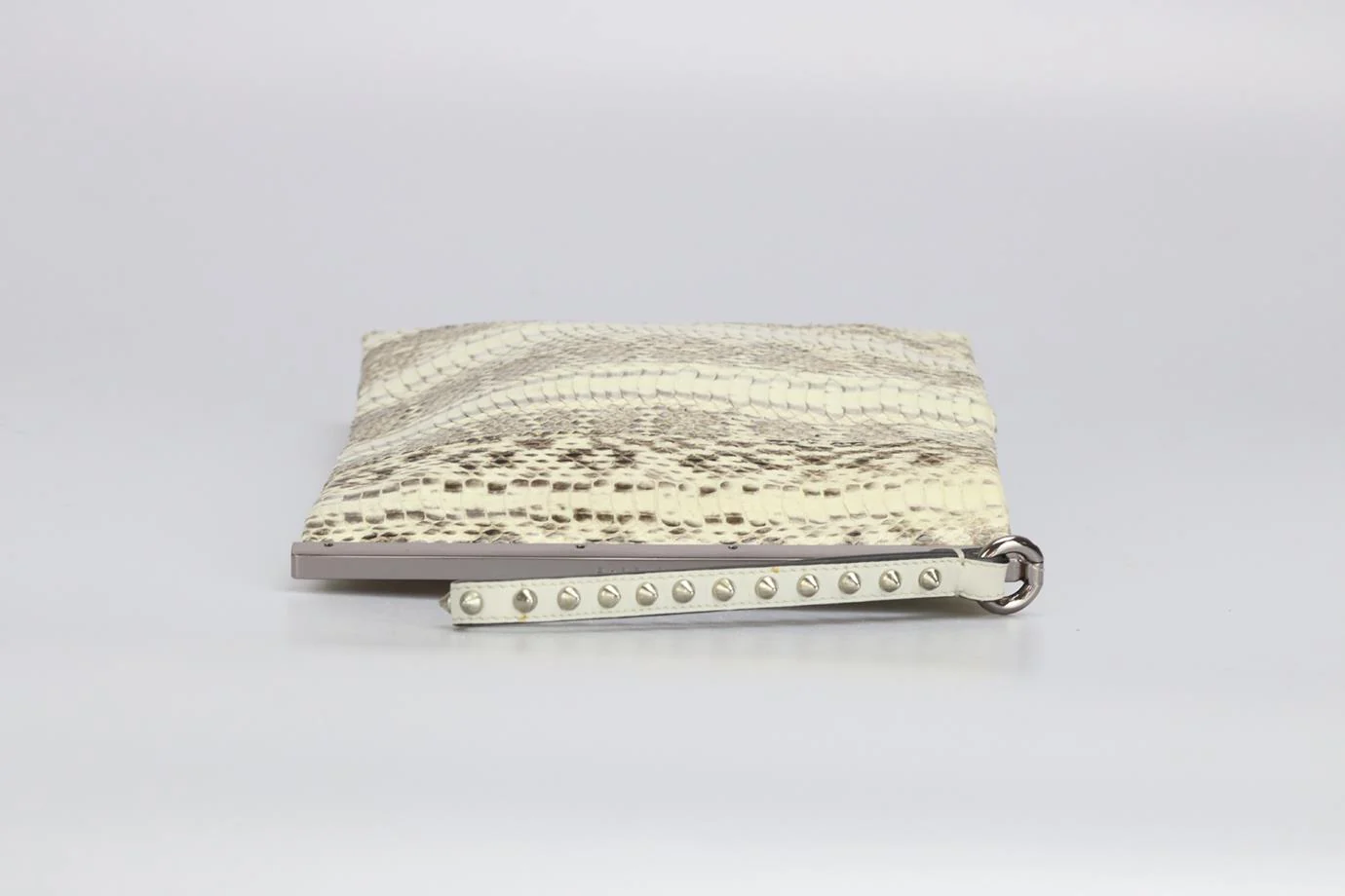 BARBARA BUI PYTHON AND LEATHER CLUTCH - Image 4