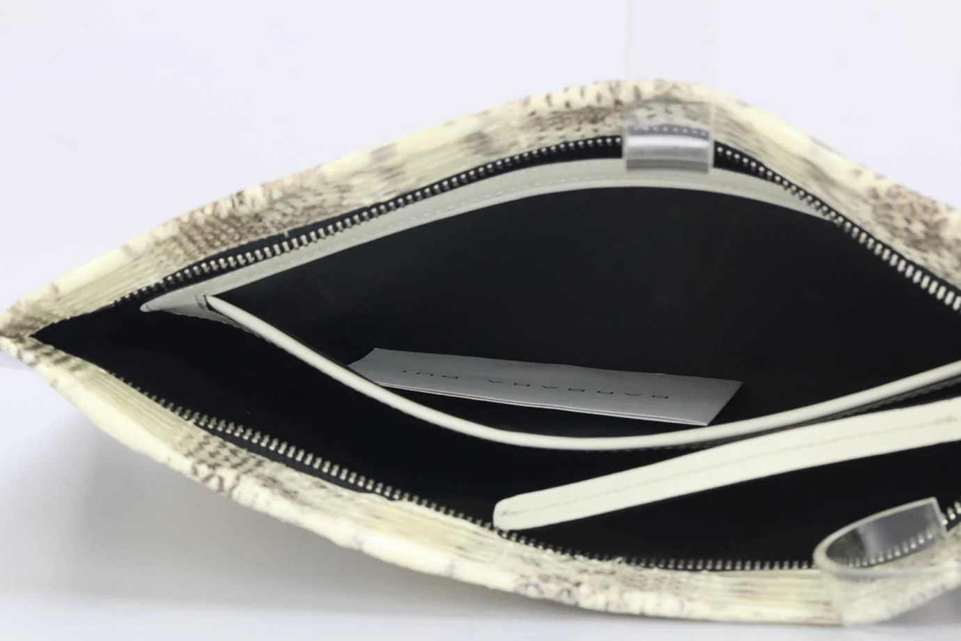 BARBARA BUI PYTHON AND LEATHER CLUTCH - Image 7