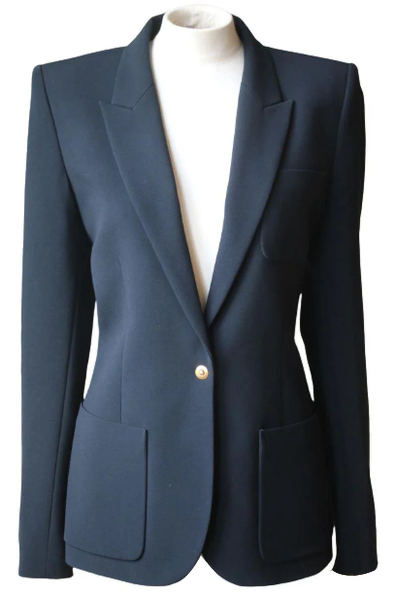BARBARA BUI SINGLE BREASTED CREPE BLAZER FR 38 UK 10