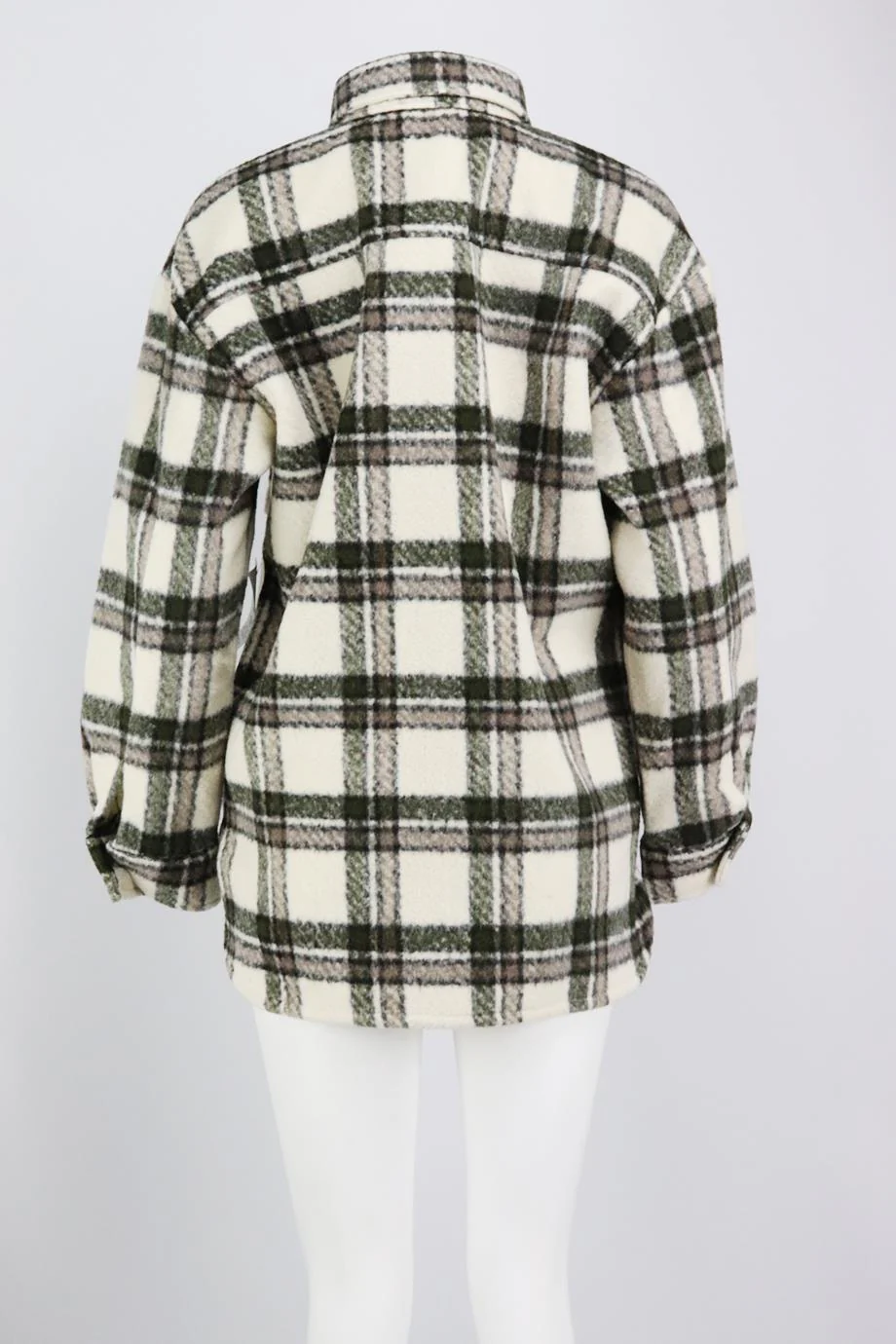 BARDROT CHECKED WOOL BLEND JACKET SMALL - Image 4