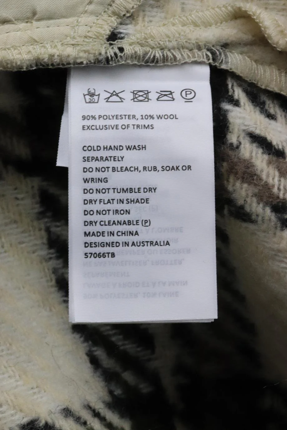 BARDROT CHECKED WOOL BLEND JACKET SMALL - Image 6