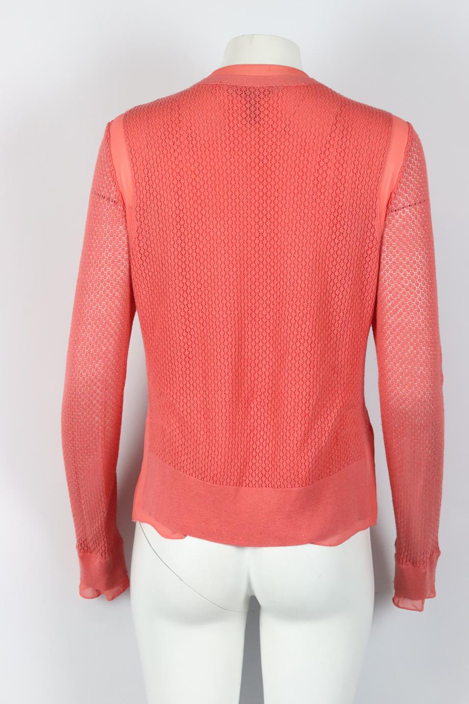 BCBG MAX AZRIA COTTON AND SILK BLEND CARDIGAN LARGE - Image 4