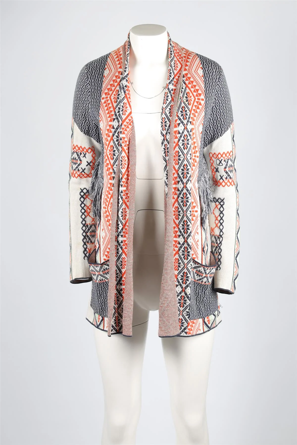 BCBG MAX AZRIA MULTI COTTON CARDIGAN SMALL - Image 2