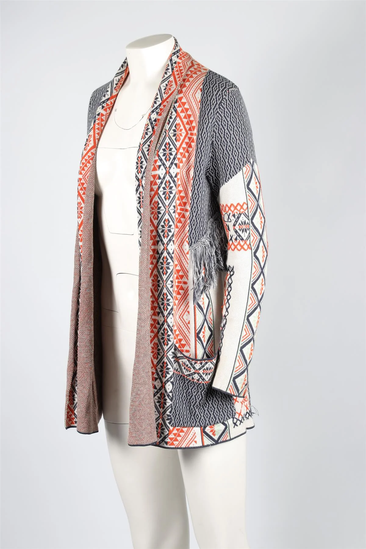 BCBG MAX AZRIA MULTI COTTON CARDIGAN SMALL - Image 3