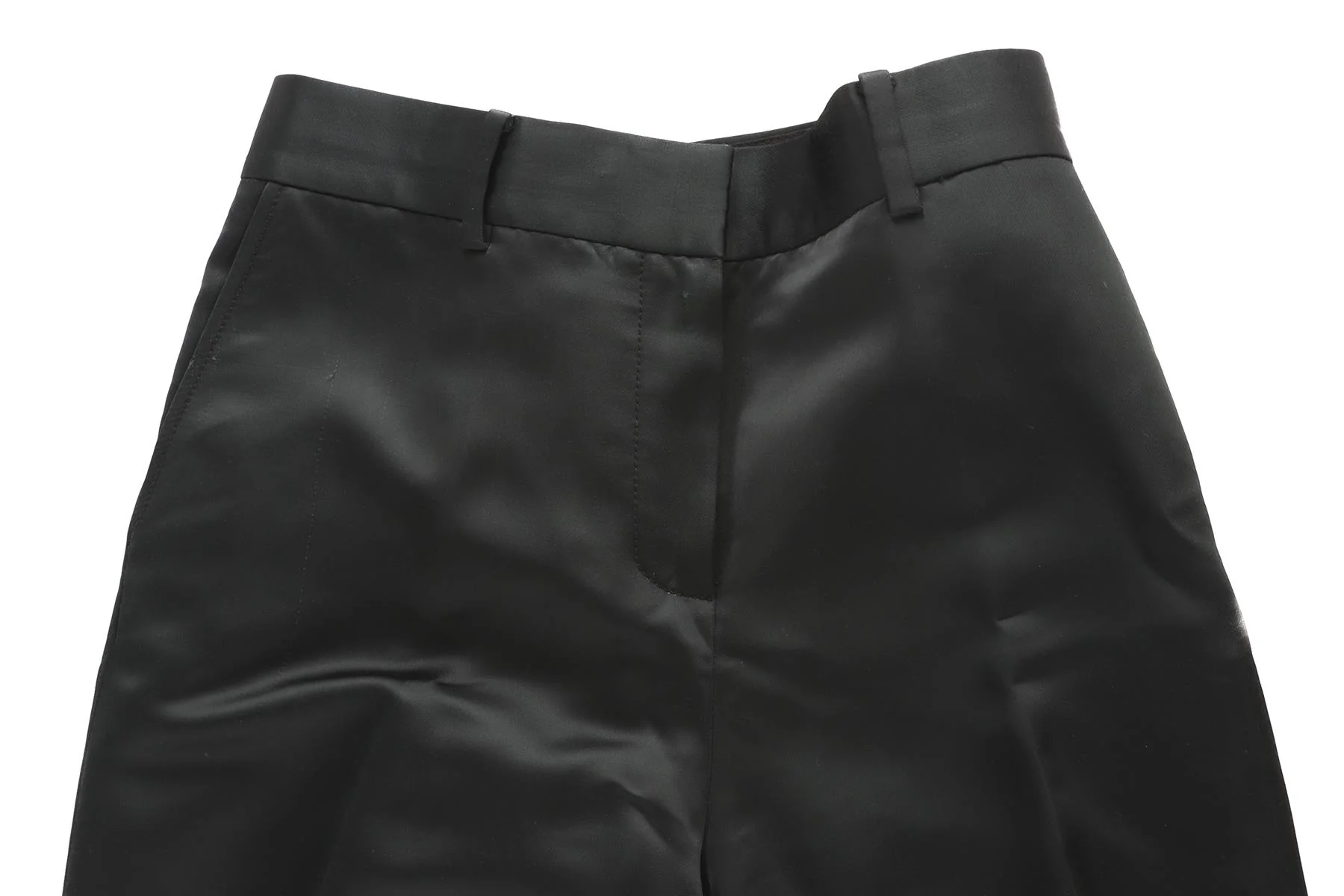 BELLA FREUD GREEN SATIN FLARED PANTS UK 10 - Image 3