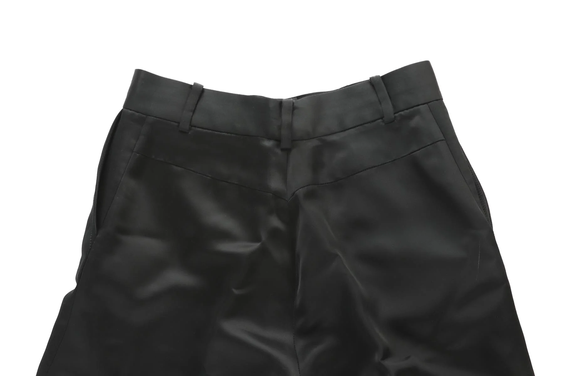 BELLA FREUD GREEN SATIN FLARED PANTS UK 10 - Image 5