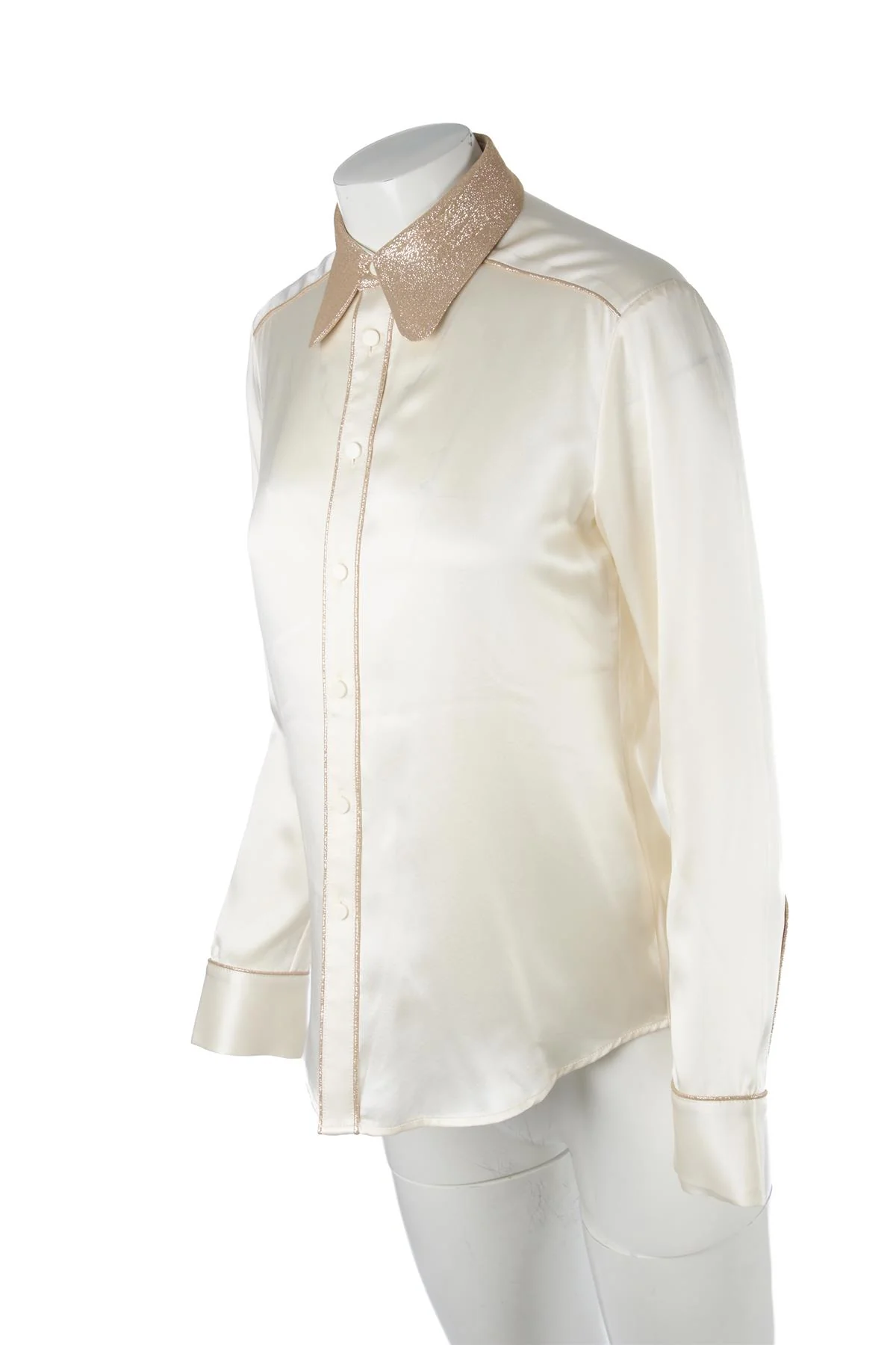 BELLA FREUD IVORY SILK SHIRT UK 8 - Image 3