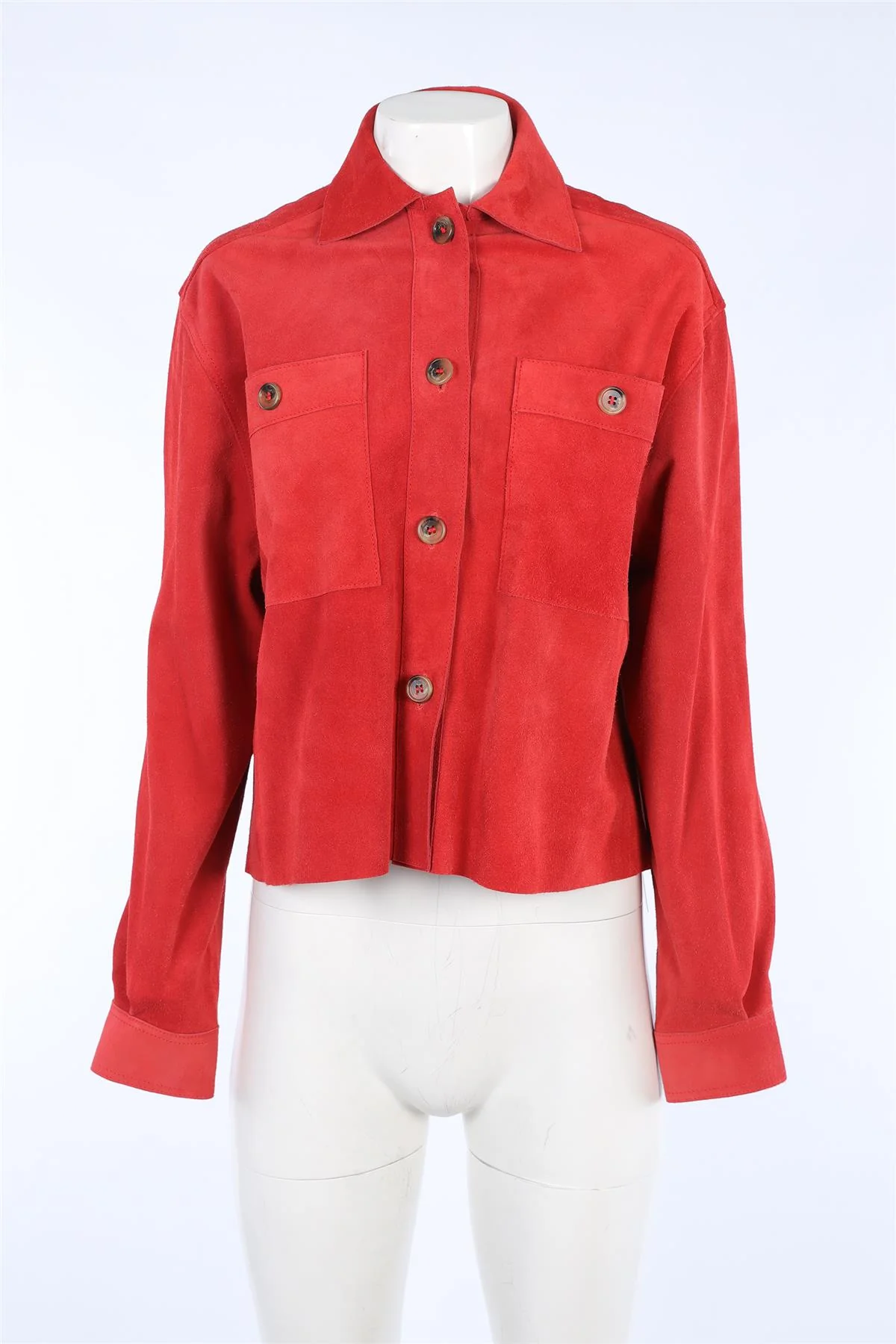 BELLA FREUD RED SUEDE JACKET SMALL - Image 2