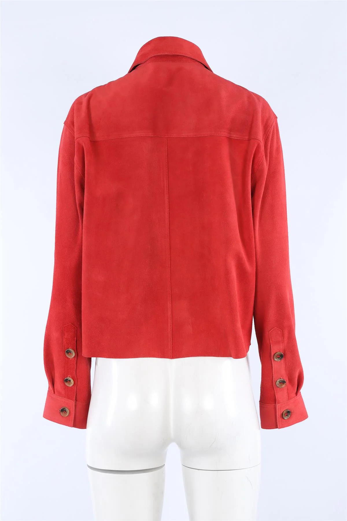 BELLA FREUD RED SUEDE JACKET SMALL - Image 4