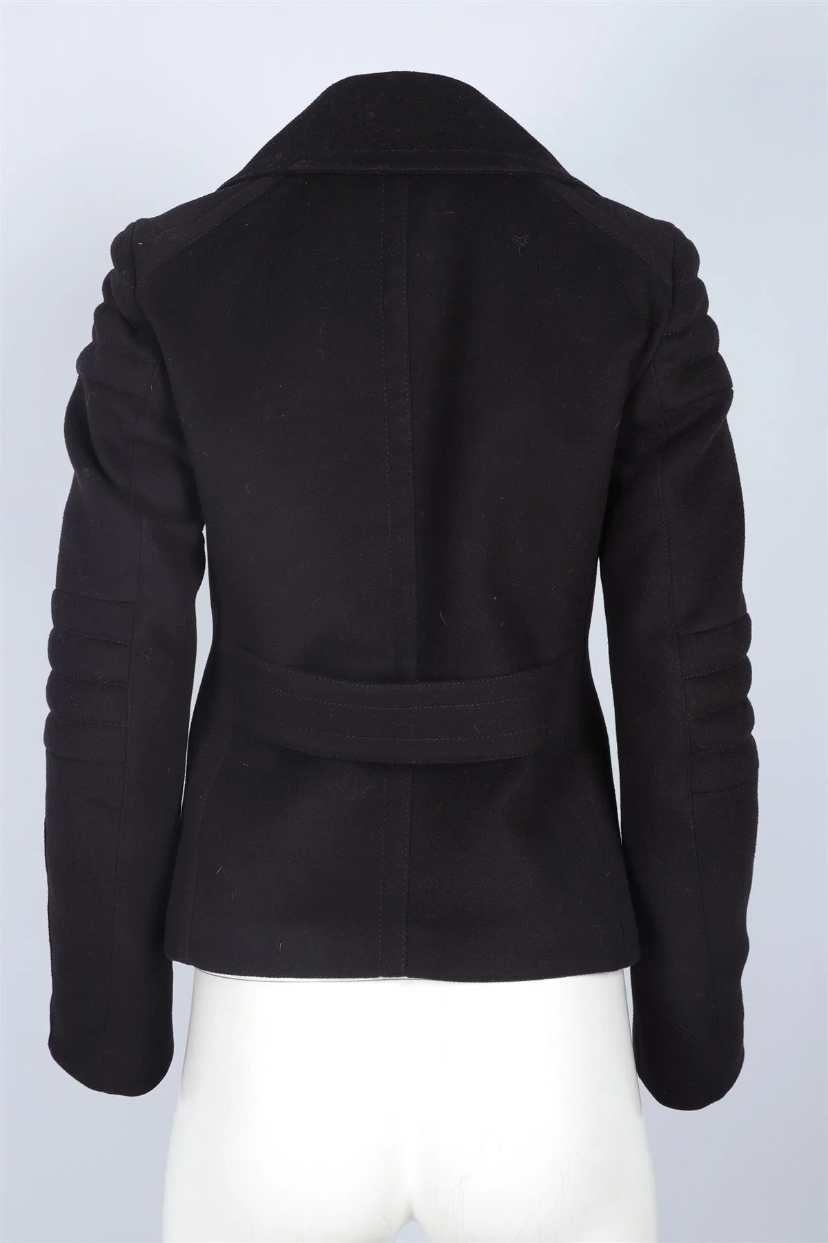BELSTAFF BLACK WOOL COAT IT 40 UK 8 - Image 4