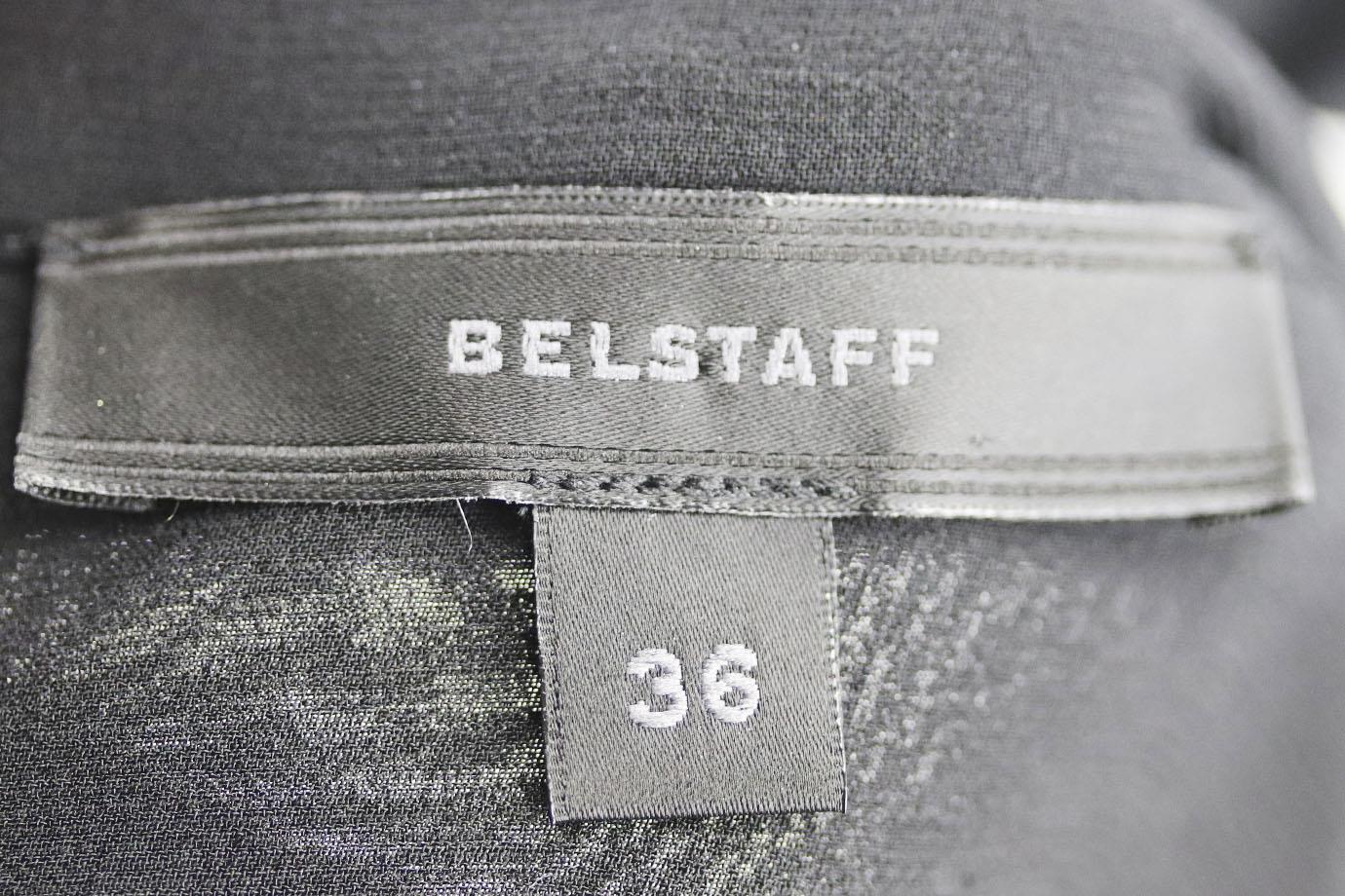 BELSTAFF LEATHER TRIMMED SILK SHIRT IT 38 UK 6 - Image 5